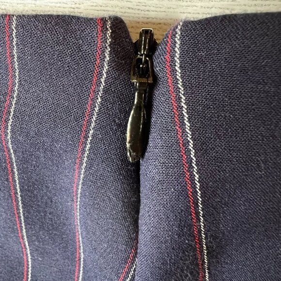 Rag and Bone Pants Womens Size 4 Navy Stripe Simone Snap Pant High Rise Career - Picture 13 of 16